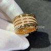 Custom Jewelry Bulgari B.zero1 4-Band Ring in Rose Gold with Pave Diamonds AN857022