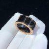 Custom Jewelry Bulgari B.zero1 Black Ceramic and Rose Gold four-band Ring 345846