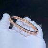 Custom Jewelry Bulgari B.zero1 bracelet in 18k rose gold with pavé diamonds 357584