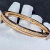Custom Jewelry Bulgari B.zero1 bracelet in 18k rose gold with pavé diamonds 357584