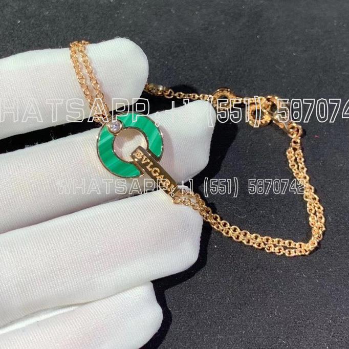 Custom Jewelry Bulgari Bvlgari openwork malachite elements Bracelet BR858786