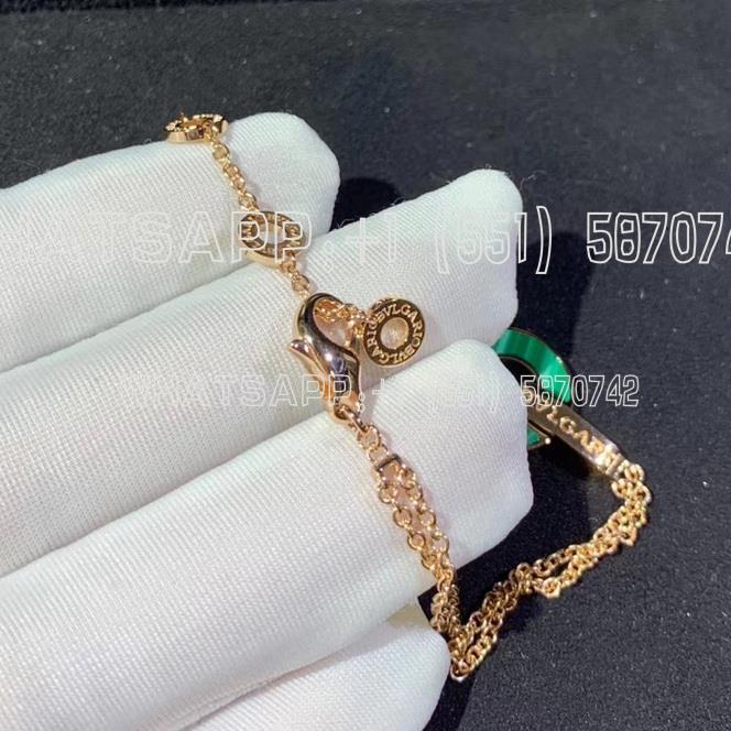 Custom Jewelry Bulgari Bvlgari openwork malachite elements Bracelet BR858786