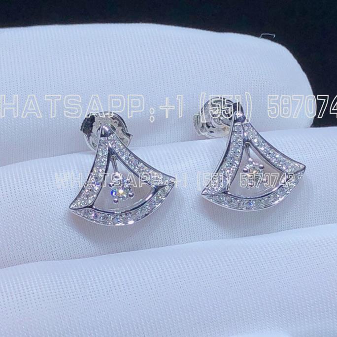 Custom Jewelry Bulgari Divas’ Dream Earring 18K White Gold and Pave Diamonds OR858078