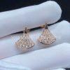 Custom Jewelry Bulgari Divas’ Dream Earrings 18K Rose Gold and Pave Diamonds OR857537