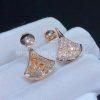 Custom Jewelry Bulgari Divas’ Dream Earrings 18K Rose Gold and Pave Diamonds OR857537