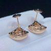 Custom Jewelry Bulgari Divas’ Dream Earrings 18K Rose Gold and Pave Diamonds OR857537