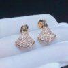 Custom Jewelry Bulgari Divas’ Dream Earrings 18K Rose Gold and Pave Diamonds OR857537