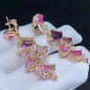 Custom Jewelry Bulgari Divas’ Dream Earrings 18K Rose Gold, Diamond and Amethyst and Rubellite 354078