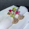 Custom Jewelry Bulgari Divas’ Dream Earrings 18K Rose Gold, Diamond and Blue Topaz, Rubellite 355616