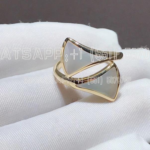 Custom Jewelry Bulgari Divas’ Dream Mother Of Pearl Ring 18K Yellow Gold
