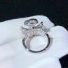 Custom Jewelry Bulgari Divas’ Dream Ring 18K White gold and Diamond Ring 857079