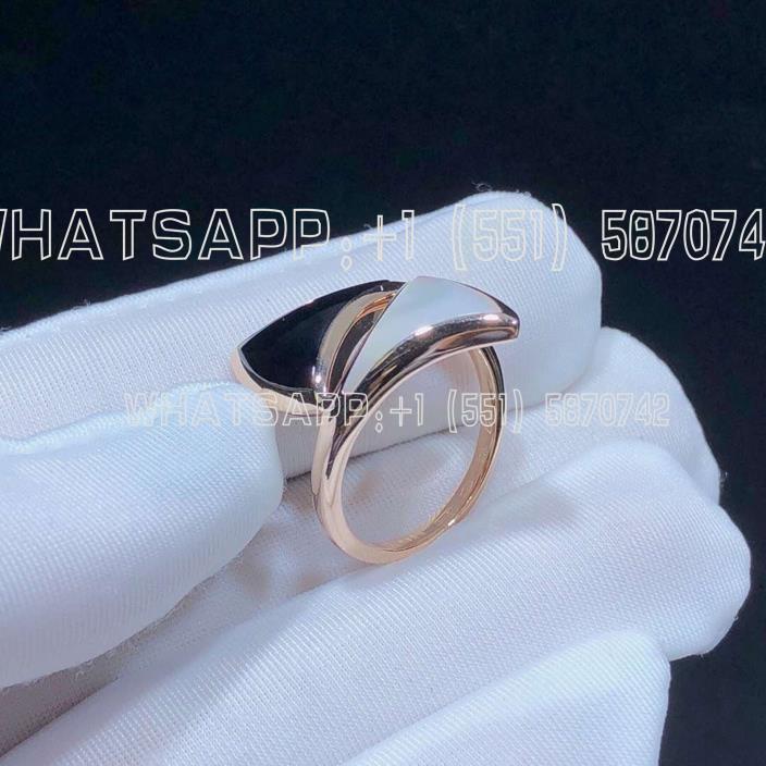 Custom Jewelry Bulgari Divas’ Dream Ring Mother Of Pearl and Onyx AN857049