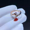 Custom Jewelry Bulgari Divas’ Dream Ring Rose Gold Diamond and Carnelian AN857404