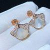 Custom Jewelry Bulgari Divas’ Dream small Earrings 18K Rose Gold, diamonds and mother of pearl 350483