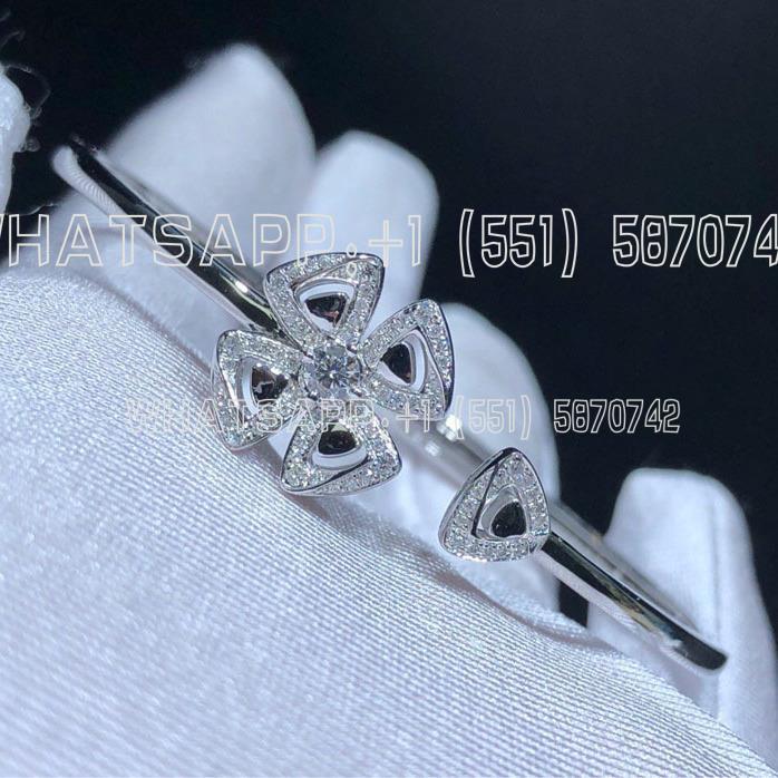 Custom Jewelry Bulgari Fiorever Bracelet 18K White Gold and Pave Diamonds Bracelet 356263