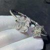 Custom Jewelry Bulgari Fiorever Bracelet 18K White Gold and Pave Diamonds Bracelet 357354