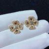 Custom Jewelry Bulgari Fiorever Earring set with two central diamonds and pavé diamonds 356280
