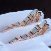 Custom Jewelry Bulgari Serpenti 18K Rose Gold and Pave Diamonds ,Mother of Pearl Clip-On Earrings 350678