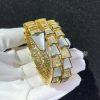 Custom Jewelry Bulgari Serpenti Bracelet 18K Yellow Gold， Diamond and Mother of Pearl BR855296