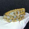 Custom Jewelry Bulgari Serpenti Bracelet 18K Yellow Gold， Diamond and Mother of Pearl BR855296