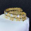 Custom Jewelry Bulgari Serpenti Bracelet 18K Yellow Gold， Diamond and Mother of Pearl BR855296