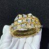 Custom Jewelry Bulgari Serpenti Bracelet 18K Yellow Gold， Diamond and Mother of Pearl BR855296