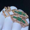 Custom Jewelry Bulgari Serpenti Earring 18K Rose Gold，malachite and diamond high jewelry