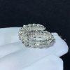 Custom Jewelry Bulgari Serpenti ring 18k white gold set with pavé diamonds ring