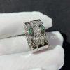 Custom Jewelry Bulgari Serpenti Seduttori 18K White Gold Diamond and Emeralds Ring