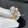 Custom Jewelry Bulgari Serpenti Snake ring Diamond & Ruby in 18K Yellow Gold