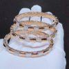 Custom Jewelry Bulgari Serpenti Viper 18K Rose Gold bracelet set with mother of pearl elements BR858419