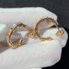 Custom Jewelry Bulgari Serpenti Viper 18K Rose Gold earrings set with mother-of-pearl and pavé diamonds 356170