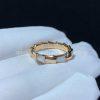 Custom Jewelry Bulgari Serpenti Viper Band Ring In 18K Rose Gold With Pavé Diamonds And Mother Of Pearls