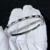 Custom Jewelry Bulgari Serpenti Viper bracelet in 18K White Gold con semi-pavé di diamanti 355256