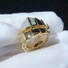Custom Jewelry Bulgari Serpenti Viper One-Coil Ring 18k Rose Gold Set With mother-of-pearl On The Head