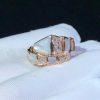 Custom Jewelry Bulgari Serpenti Viper One-Coil Ring in 18K Rose Gold with Mother-of-Pearl Elements and Demi Pave Diamonds