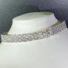 Custom Jewelry Cartier Agrafe Necklace 18K White Gold and Pave Diamonds Necklace H7000479