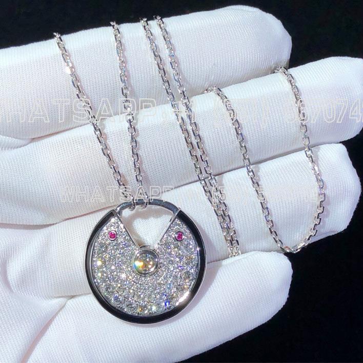 Custom Jewelry Cartier Collar Amulette De Cartier Pave Diamonds Necklace N3109600