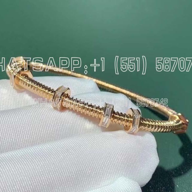 Custom Jewelry Cartier Ecrou De Cartier Diamond and 18K Rose Gold Bracelet N6714516