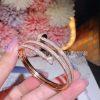 Custom Jewelry Cartier Juste Un Clou Bracelet 18k Rose Gold and Pave Diamonds N6708617