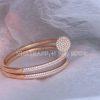 Custom Jewelry Cartier Juste Un Clou Bracelet 18k Rose Gold and Pave Diamonds N6708617