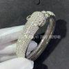 Custom Jewelry Cartier Panthère De Cartier Bracelet 18K White Gold and Pave Diamonds Onyx Emerald H6007417
