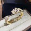 Custom Jewelry Cartier Panthère De Cartier Bracelet 18K Yellow Gold and Pave Diamonds Onyx Emerald H6013117