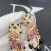 Custom Jewelry Cartier PanthÈre De Cartier Earrings Rose Gold, Emerald, Onyx, Rubellite, Diamonds H8000485