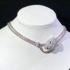 Custom Jewelry Cartier Panthère de Cartier Necklace 18K White Gold and Pave Diamonds N7408238