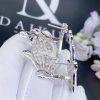 Custom Jewelry Garrard Fanfare Diamond and Mother of Pearl Earrings In 18ct White Gold 2015307