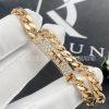 Custom Jewelry Hermes Boucle Sellier Bracelet Rose gold bracelet with pavé diamonds