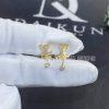 Custom Jewelry Louis Vuitton Idylle Blossom LV Ear Stud, 18k Yellow Gold And Diamond Q96495