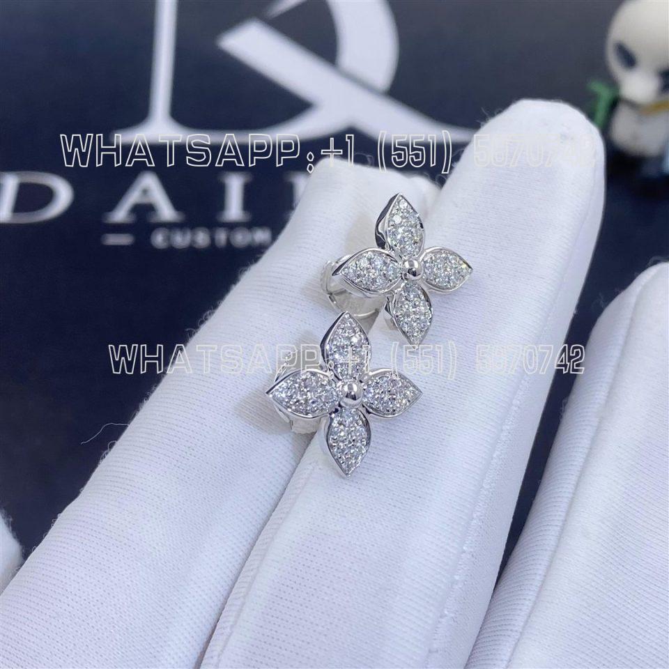 Custom Jewelry Louis Vuitton Star Blossom Stud, White Gold And Diamonds Q96966