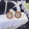 Custom Jewelry Bulgari BVLGARI 18kt rose gold earring with round brilliant pavé diamonds 354731